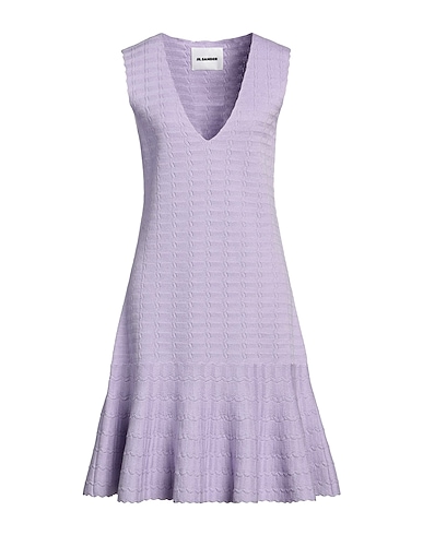 JIL SANDER Midi dress Lilac 91% Cotton, 9% Viscose