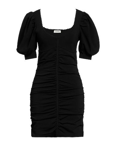 SANDRO Sheath dress Black 68% Viscose, 17% Polyamide, 13% Polyester, 2% Elastane