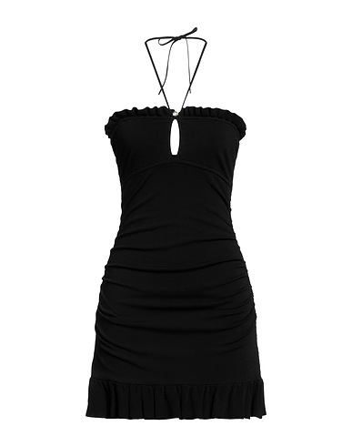 SANDRO Short dress Black 62% Viscose, 21% Polyamide, 14% Polyester, 3% Elastane