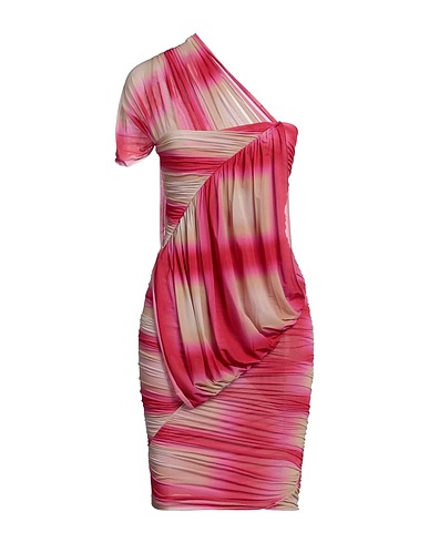 RICK OWENS One-shoulder dress Fuchsia 92% Cupro, 8% Elastane