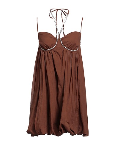 VICOLO Short dress Brown 100% Cotton