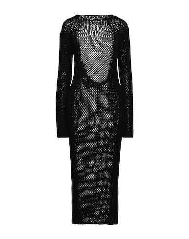 QUIRA Sheath dress NERO 100% Cotton