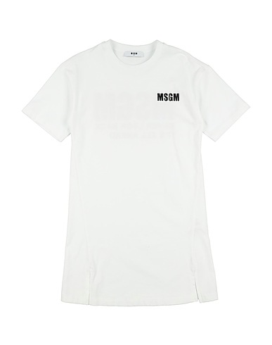 MSGM Dress White 100% Cotton