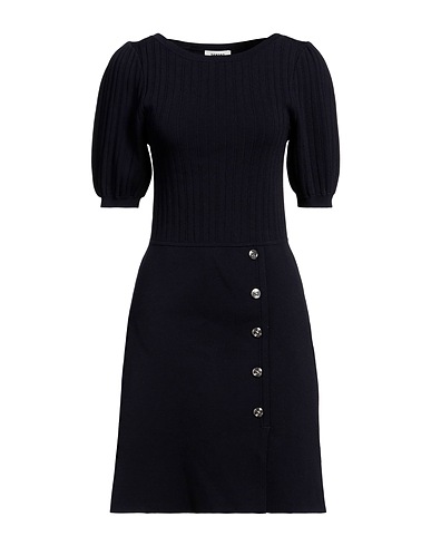 SANDRO Short dress Midnight blue 53% Viscose, 44% Polyamide, 3% Elastane