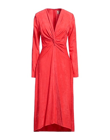 ISABEL MARANT Vestito midi Corallo 89% Viscosa, 11% Lino
