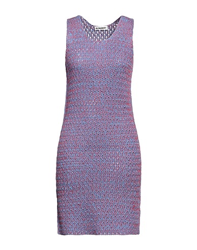 JIL SANDER Sheath dress Red 96% Cotton, 4% Polyamide