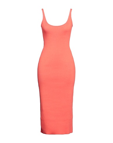 GCDS Midi dress Orange 77% Viscose, 23% Polyamide
