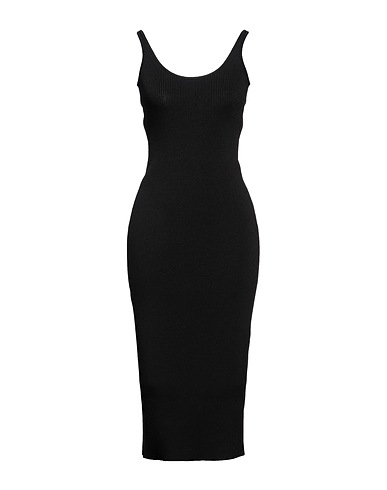 GCDS Midi-Kleid Schwarz 77% Viskose, 23% Polyamid