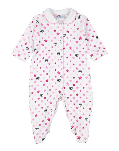 CHIARA FERRAGNI Strampelanzug für Babys Weiß 100% Baumwolle