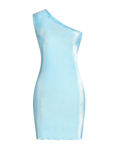 L'IDÉE WOMAN One-shoulder dress Sky blue 100% Polyester
