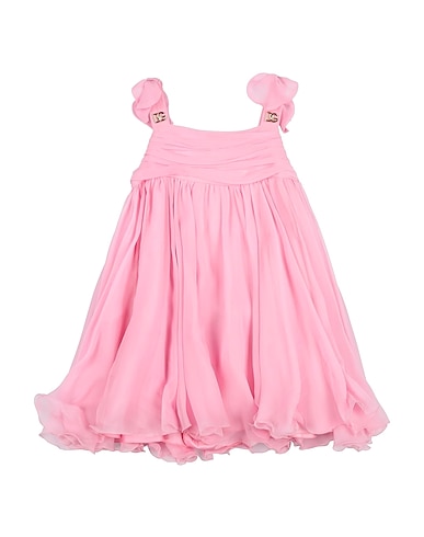 DOLCE&GABBANA Vestido Rosa 100% Seda, Bronce