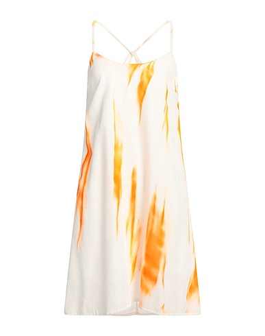 MANUEL RITZ Minivestido Naranja 82% Viscosa, 18% Seda