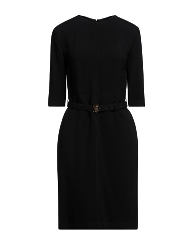 BURBERRY Short dress Black 100% Viscose, Calfskin