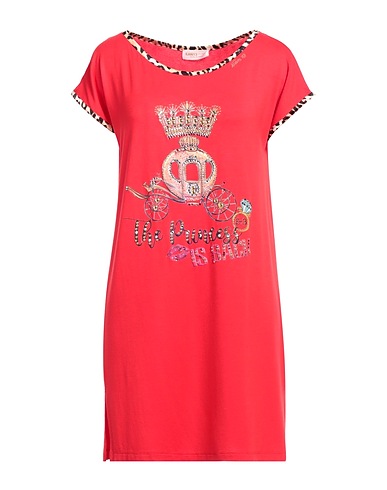 EAN 13 Short dress Red 95% Viscose, 5% Elastane