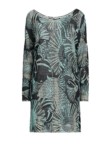 PINKO Short dress Light green 65% Linen, 35% Polyamide