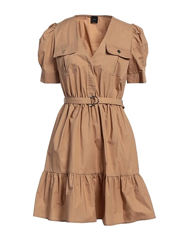PINKO Hemdkleid Kamel 100% Baumwolle