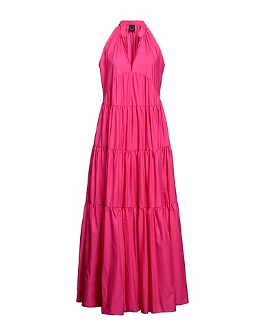 PINKO Long dress Fuchsia 100% Cotton