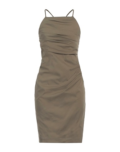 PINKO Kurzes Kleid Militärgrün 79% Baumwolle, 18% Polyamid, 3% Elastan