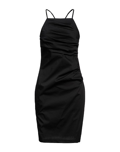 PINKO Sheath dress Black 79% Cotton, 18% Polyamide, 3% Elastane