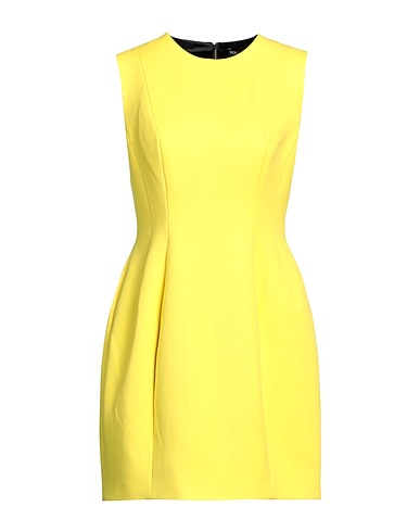DOLCE&GABBANA Sheath dress Yellow 100% Virgin Wool