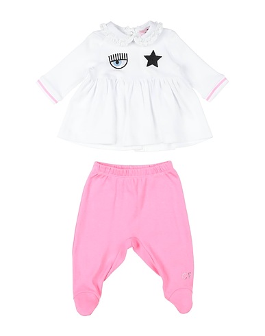 CHIARA FERRAGNI Baby co-ord  White 100% Cotton