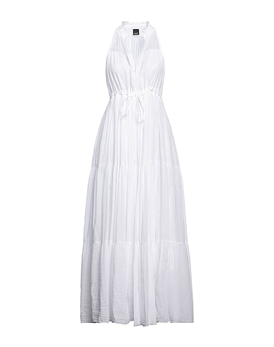 PINKO Long dress White 100% Cotton