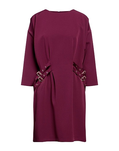SIMONA CORSELLINI Vestito corto Prugna 93% Poliestere, 7% Elastan