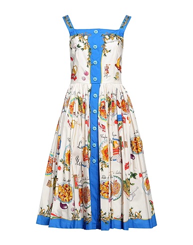 DOLCE&GABBANA Midi dress White 100% Cotton