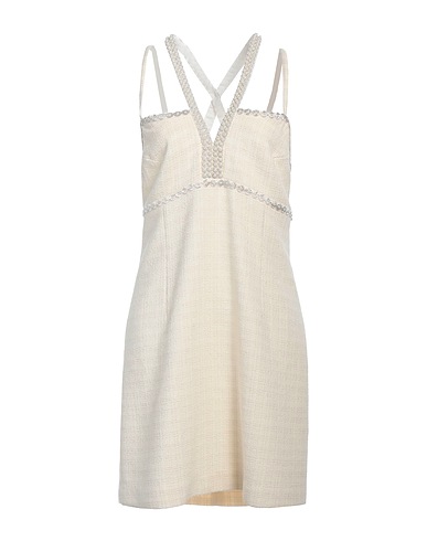 SANDRO Sheath dress Cream 49% Cotton, 25% Viscose, 20% Acrylic, 6% Polyamide