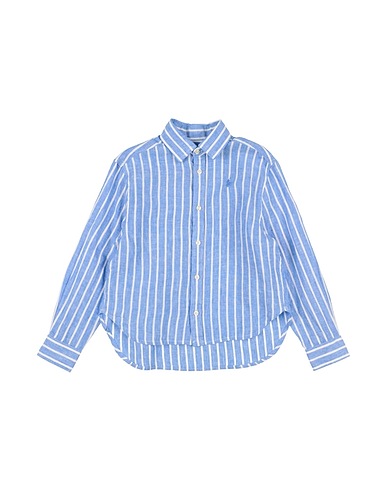 POLO RALPH LAUREN Hemden und Blusen mit Muster Striped Linen Boxy Shirt
 Hellblau 100% Leinen