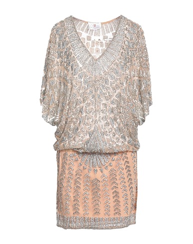 FOREVER UNIQUE Midi dress Silver 100% Nylon