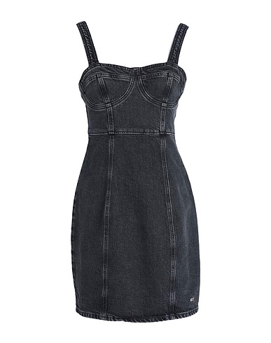 TOMMY JEANS Denim dress Black 98% Recycled cotton, 2% Recycled elastane