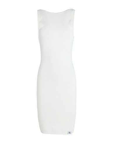 CALVIN KLEIN JEANS Sheath dress Off white 74% Viscose, 22% Polyamide, 4% Elastane