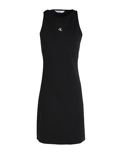 CALVIN KLEIN JEANS Sheath dress Black 66% Viscose, 30% Polyamide, 4% Elastane