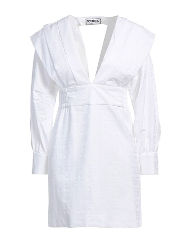 ICEBERG Kurzes Kleid Weiß 100% Baumwolle