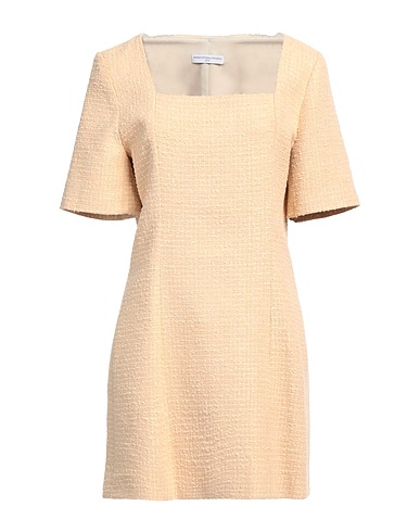 MVP WARDROBE Short dress Sand 48% Cotton, 42% Acrylic, 7% Other Fibres, 3% Polyamide