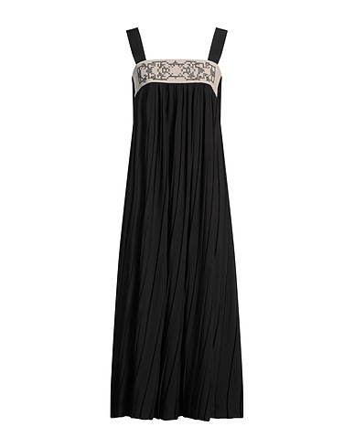 TELA Long dress Black 100% Linen, Cotton