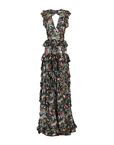 ODI ET AMO Long dress Military green 92% Polyester, 8% Elastane