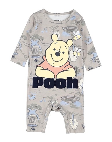 NAME IT® Baby jumpsuit  Grey 95% Organic cotton, 5% Elastane
