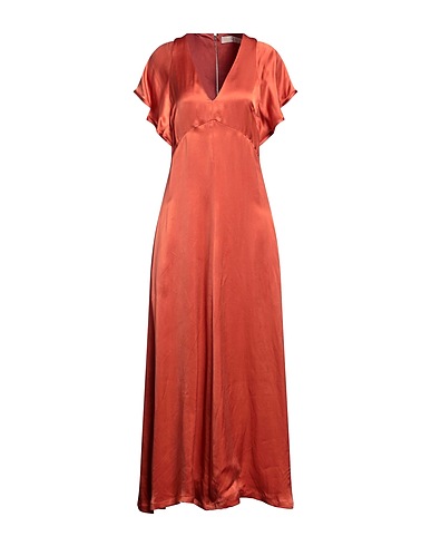 TELA Long dress Rust 100% Cupro