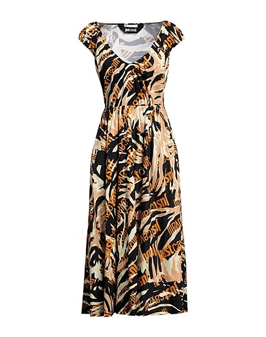 JUST CAVALLI Vestito midi Nero 100% Cotone