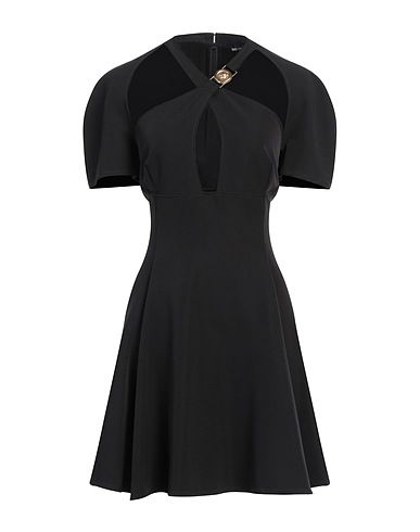 JUST CAVALLI Short dress Black 90% Polyester, 10% Elastane