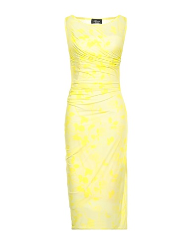 BLUMARINE Midi dress Pastel yellow 75% Polyamide, 25% Elastane
