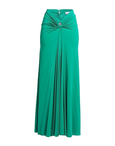 RABANNE Long skirt Emerald green 83% Cupro, 17% Elastane