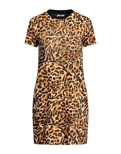 JUST CAVALLI Short dress Sand 100% Cotton