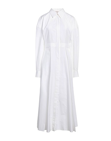 MCQUEEN Midi dress White 100% Cotton