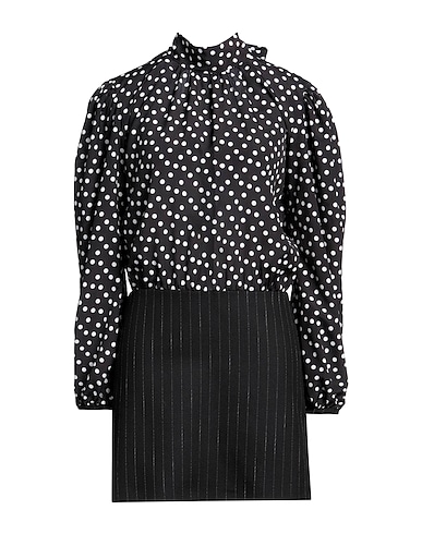 MSGM Short dress Black 100% Polyester, Wool