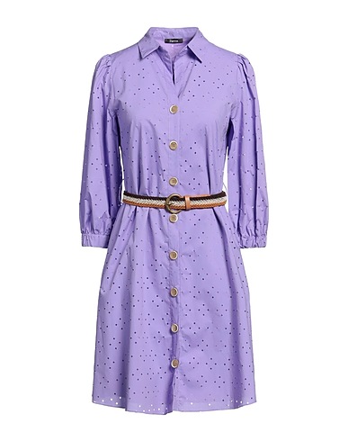 HANITA Shirt dress Lilac 100% Cotton