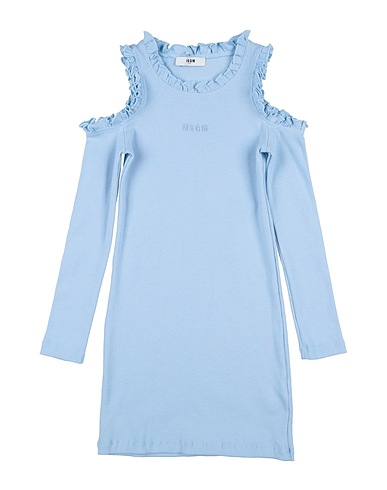 MSGM Dress Sky blue 95% Cotton, 5% Elastane