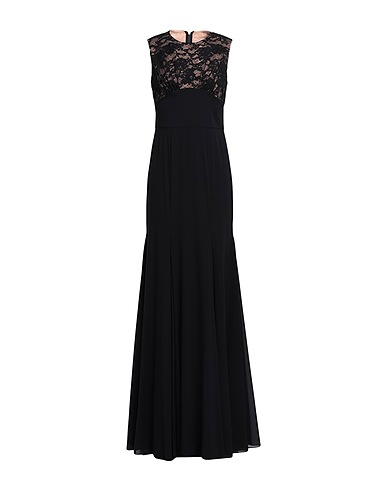 PORTS 1961 Long dress Black 97% Silk, 3% Elastane, Polyamide, Cotton